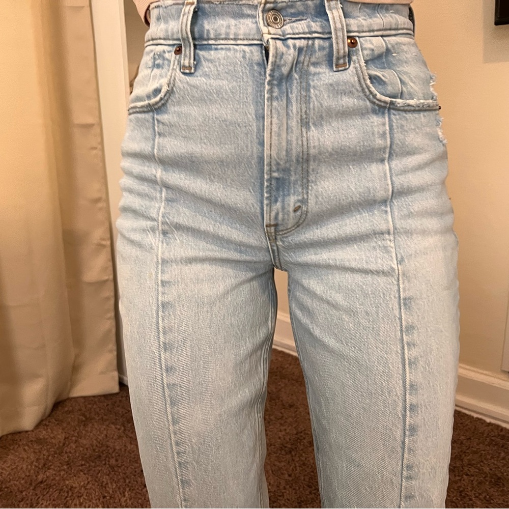 90s ultra high rise vertical inseam bootleg jean - Picture 2 of 15